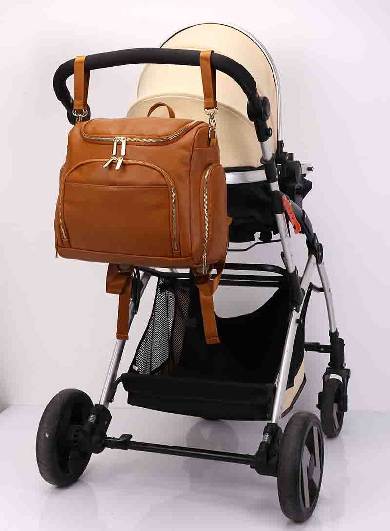 Cross-border Hot Sale Source Factory Direct Supply PU Mummy Bag, Multifunctional New Style Mummy Backpack Backpack Mother And Baby Bag