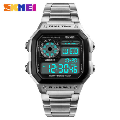 Skmei Fashion Trend Men&amp;#039;s Business Watch AliExpress Foreign Trade Explosion Electronic Watch Personality Square Digital Watch
