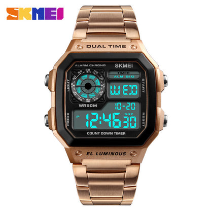 Skmei Fashion Trend Men&amp;#039;s Business Watch AliExpress Foreign Trade Explosion Electronic Watch Personality Square Digital Watch