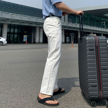 Summer Thin White Jeans Men&#039;s Korean-style Trendy Straight Casual Pants All-match Slim Long Pants