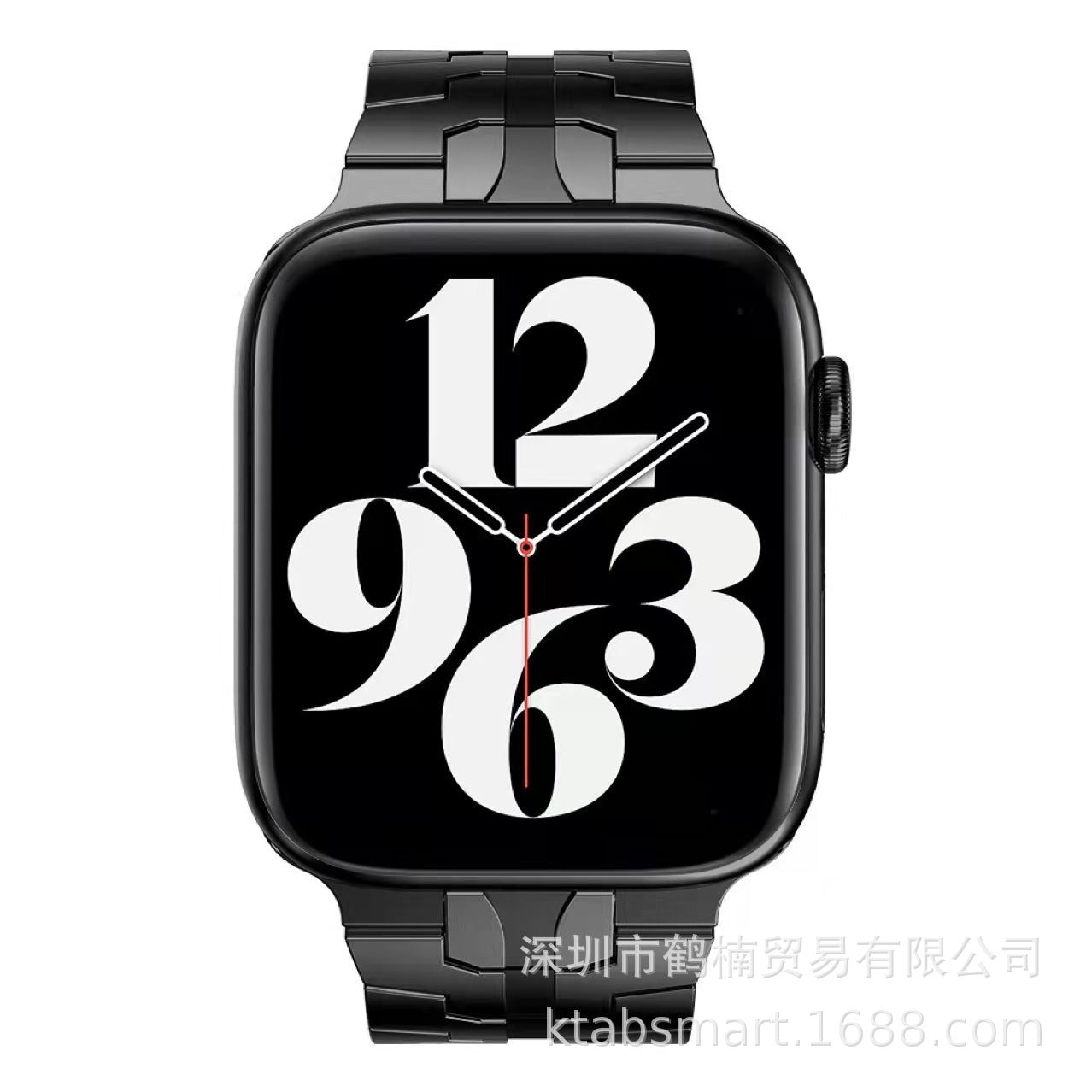 Applicable To The Trend Of Apple Watch Iwatch Strap 1-7 Generation New Siamese Iron Man Stainless Steel Metal Strap