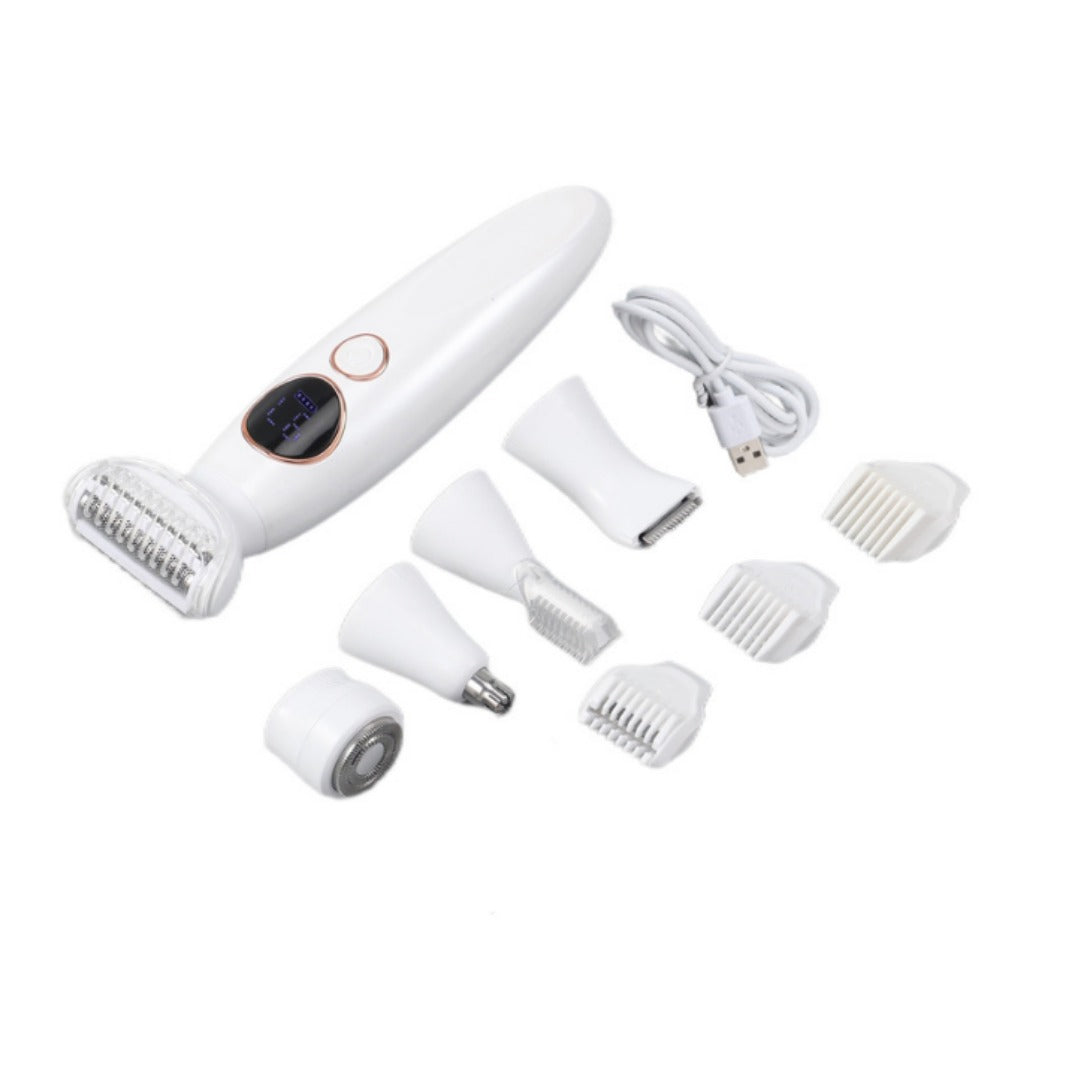 Amazon New Multifunctional Women&#039;s Hair Shaving Full Body Waterproof Type-C Rechargeable Hair Epilator Lithium Battery Digital Display
