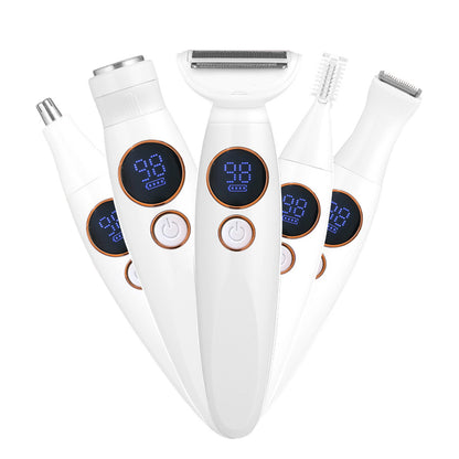 Amazon New Multifunctional Women&#039;s Hair Shaving Full Body Waterproof Type-C Rechargeable Hair Epilator Lithium Battery Digital Display