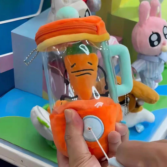 Cross-border Internet Celebrity Doll Plush Toy Carrot Fruit Juicer Rotating Fun High-value Draw Rope