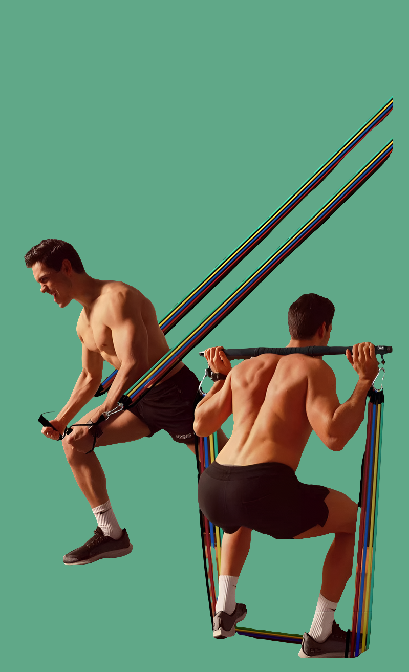 Multi-functional Tension Device Home Sports Fitness Equipment Tension Belt Chest Muscle Training Elastic Belt 11 Piece Tension Rope